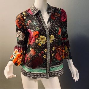 Alice + Olivia Rivera Silk-Blend Top Women's